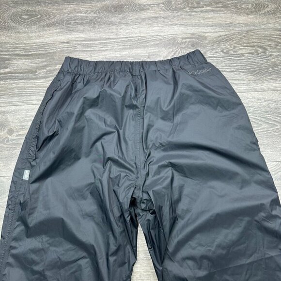 Columbia Waterproof Pants Men's Large Black Mesh Lined Adjustable Nylon Swooshy - Picture 7 of 16